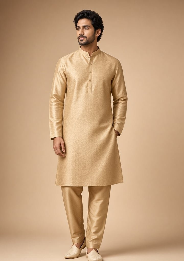 Kurta Pyjama Set — Silk Blend