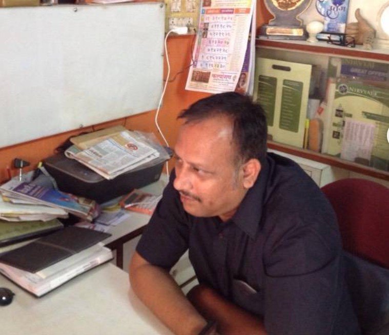 Makarand S. Sawant, Orthotist & Prosthetist Technician, at the workshop in Kalyan West
