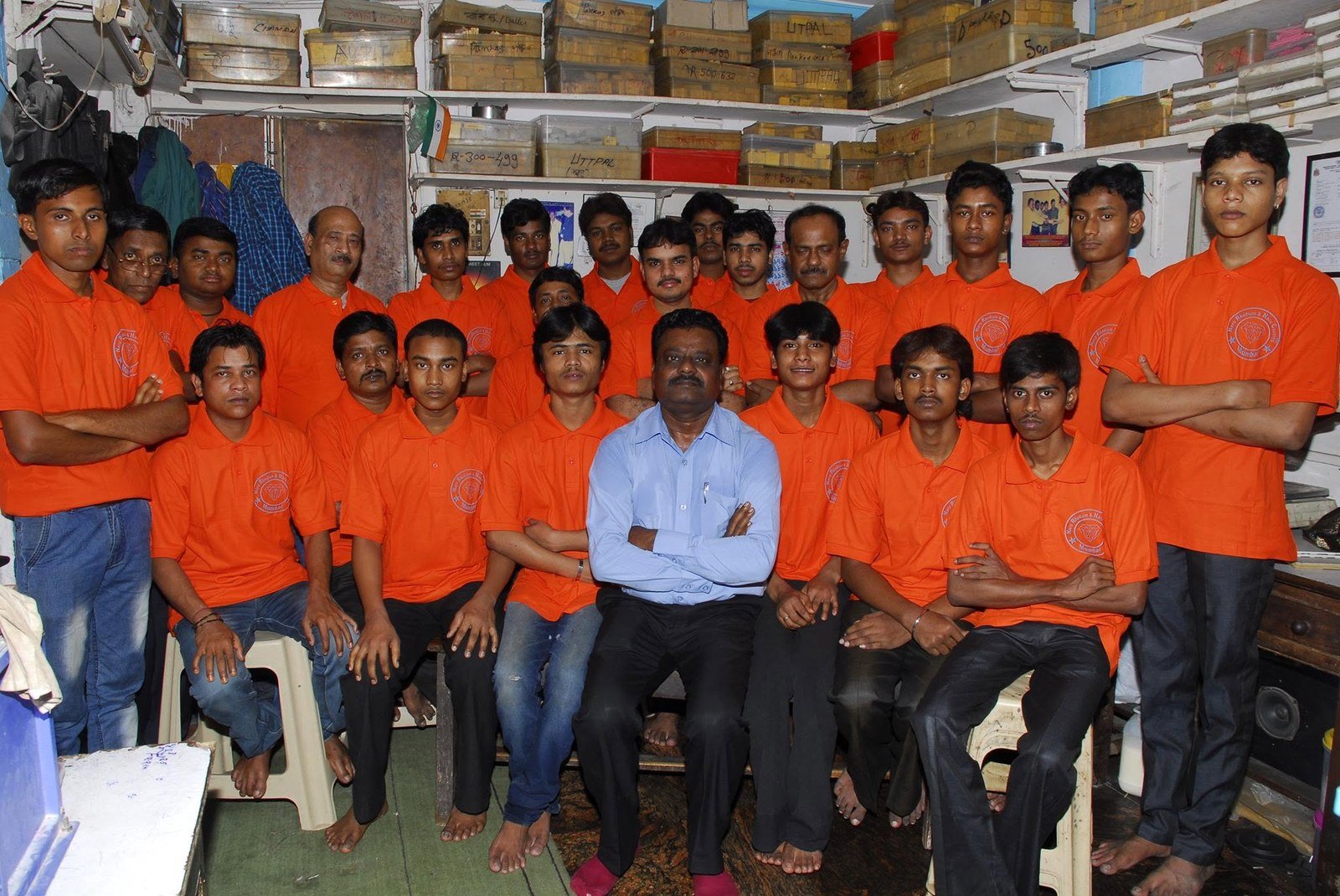 The craftsmen of Naru Rhodium & Naru Casting in the Zaveri Bazar workshop